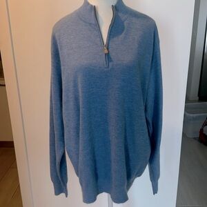 Peter Millar cashmere blend sweater half zip size XL